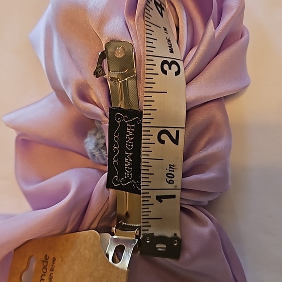 Hand Crafted lavander bow hair clip barrette clip bohemian crochet blue flower - Picture 13 of 17